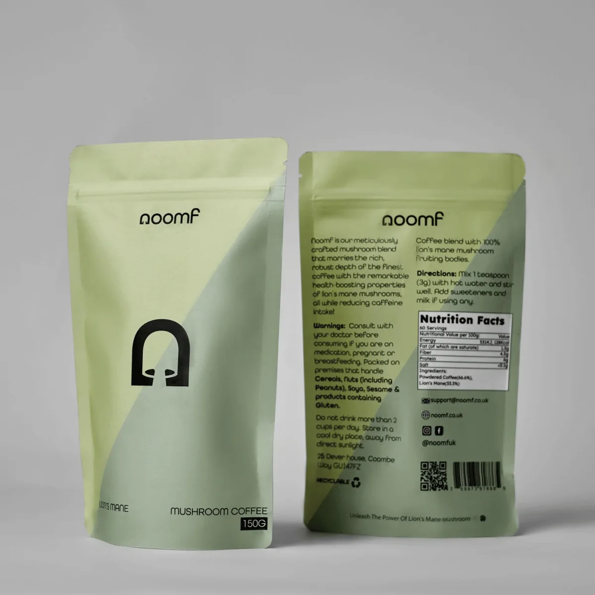 Lion's Mane Mushroom Coffee 150gm by Noomf